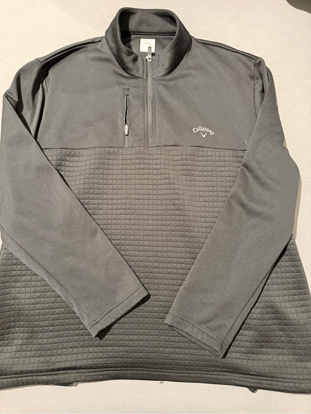 Callaway Black Quilted Half-Zip Pullover